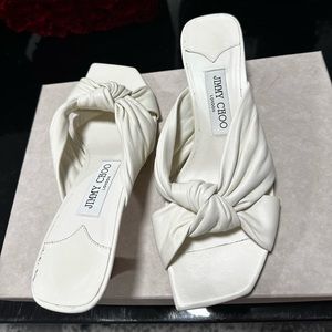 Jimmy Choo Avenue 50MM Leather Mules